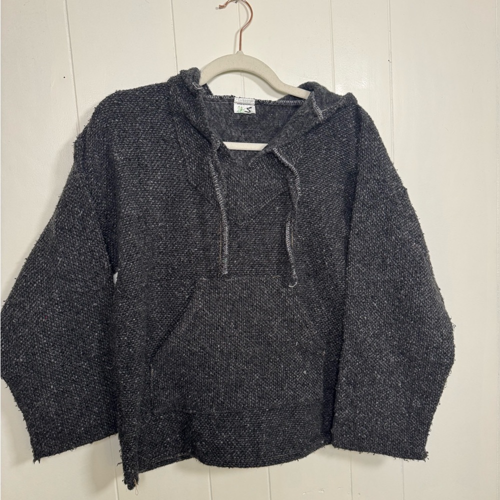 Cozy Black Knit Women's Hoodie Sweater